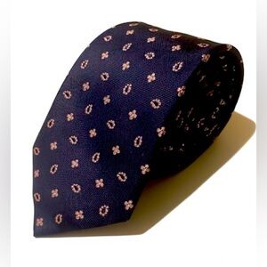 Camicissima Navy Blue 100% Silk Tie with a Micro-Pattern